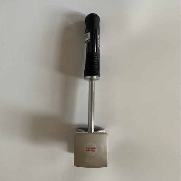 COPY - OXO Meat Pounder Hammer for Tenderizing Meat. Silver / Black Tenderizer - Picture 3 of 3